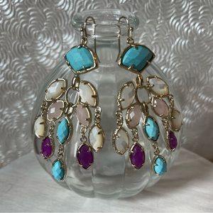 Kendra Scott Gwen Gold Chandelier Earrings in Custom Designed Palette of Colors